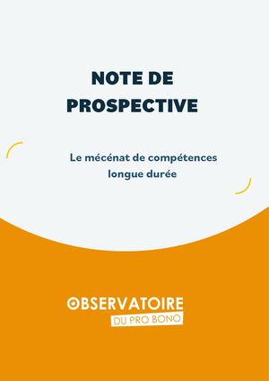 Note de prospective : le mécénat de compétences longue durée