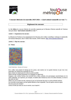 Règlement Du Concours 2025-2026