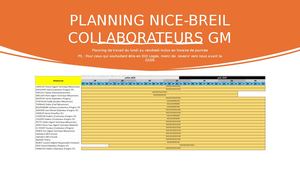Planning Nice Breil Collaborateurs Gm
