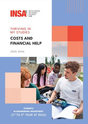 Costs And Financial Help -  3rd to 5th year at INSA - 2025