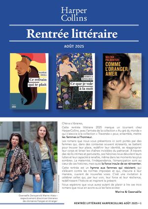 Gazette Harper Collins France Rentrée Littéraire 2025
