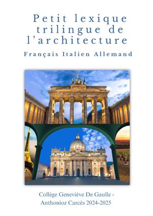 Lexique Trilingue d'Architecture BIS2025