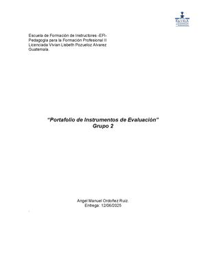 Portafolio De Evaluaciones Angel Ordoñez