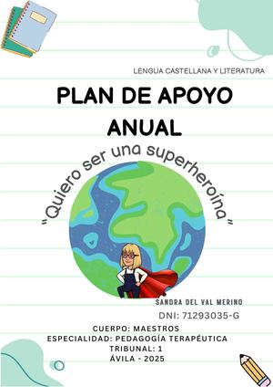 Sandra Del Val Plan De Apoyo 2025