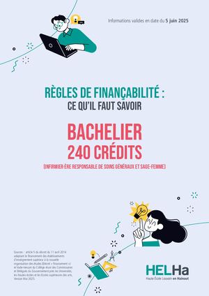 Finançabilité 2025 - Bachelier 240 crédits