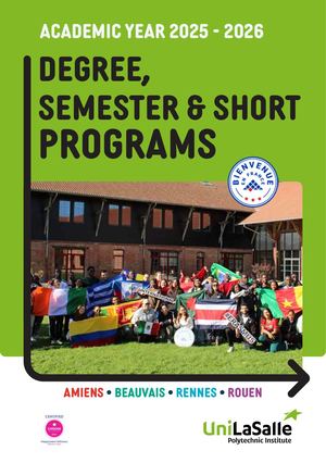 Degree, Semester and Short Programs 2025-26