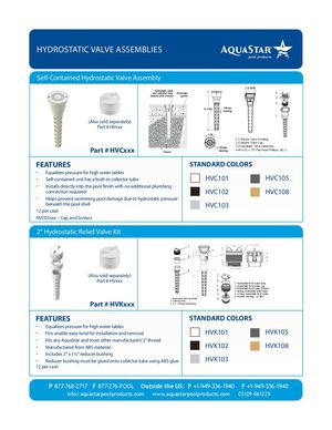 HVCxxx - Self Contained Hydrostatic Valve Assembly