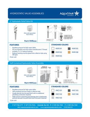 HVKxxx - 2in Hydrostatic Relief Valve Kit