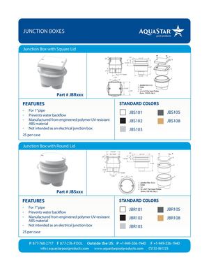 JBSxxx - Junction Box With Square Lid