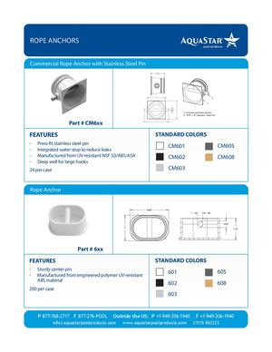 CM6xx - Commercial Rope Anchor With Stainless Steel Pin
