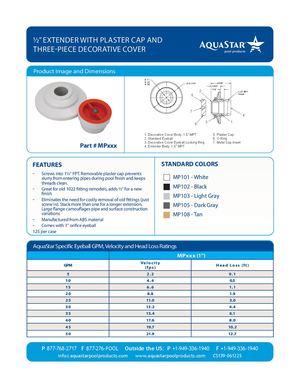MPxxx - 2in Extender With Plaster Cap And Three Piece Decorative Cover