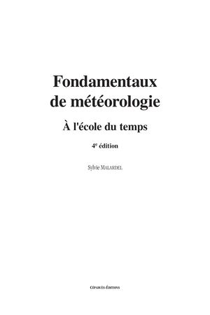Extrait 2201 Fondamentaux de Météorologie 4e édition