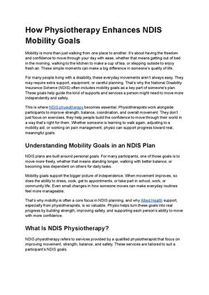 Calaméo - How Physiotherapy Enhances Ndis Mobility Goals
