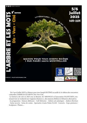 Festival L'arbre & Les Mots 2025 Montpellier