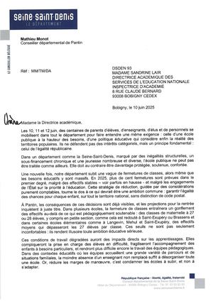 Lettre à l'Académie