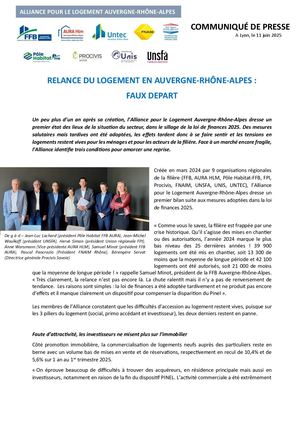CP - Alliance Logement Relance Juin 2025