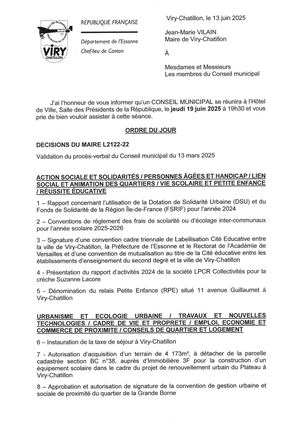 Convocation Cm 19 juin 2025