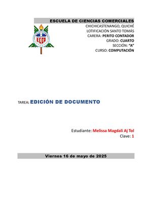 Tarea De Compu Word