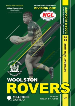 2025 Woolston Rovers Brochure Wigan St Judes 13062025