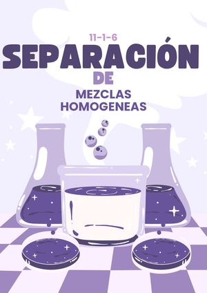 Separación de Mezclas Homogéneas