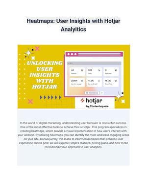 Heatmaps User Insights With Hotjar Analyitics