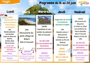 Prog Du 16 Au 20 Juin