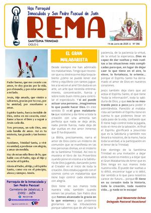 Hoja Parroquial 2025 - Santísima Trinidad - Ciclo C