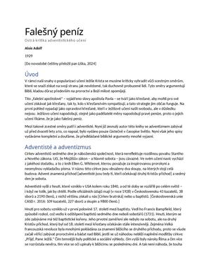 Falešný Peníz - Kritika učení CASD