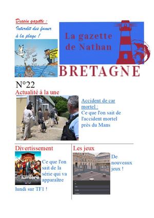 La gazette de Nathan Bretagne N°22