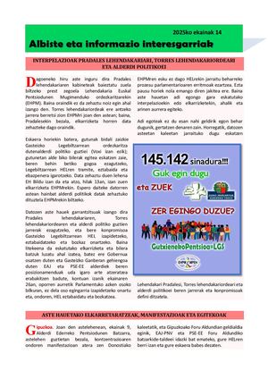 Albisteak Noticias Ekainak 14 Junio