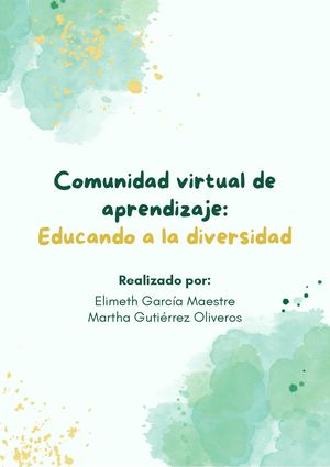 Calaméo - Comunidad Virtual De Aprendizaje Educando A La Diversidad