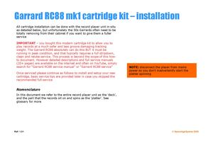 Garrard Rc88mk1 Kit