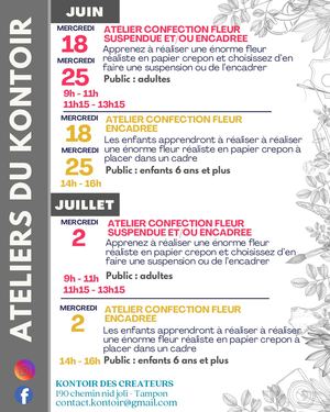 Atelier Kontoir juin & juillet