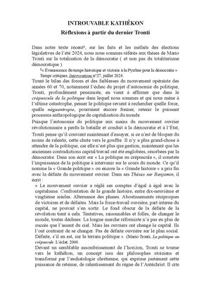 Jg Introuvable Kathekon A4 Pour Harmattan Article Auteur