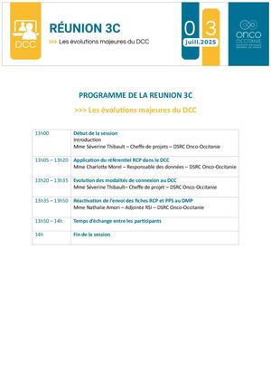 Programme webinaire - Les évolutions majeures du DCC