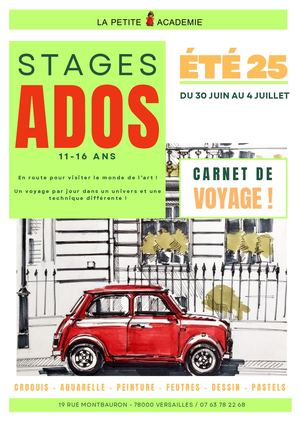 Stages Ados Versailles 30 Juin -4 Juillet 2025