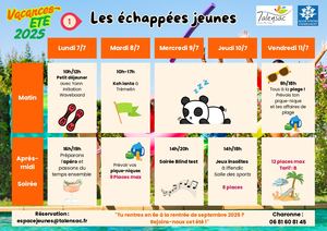 Vacances été Espace Jeunes 2025