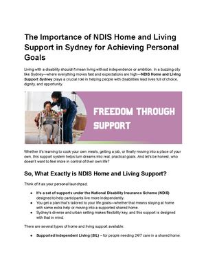 Calaméo - The Importance Of Ndis Home And Living Support In Sydney For ...