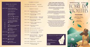 Programme foire des violettes 2025