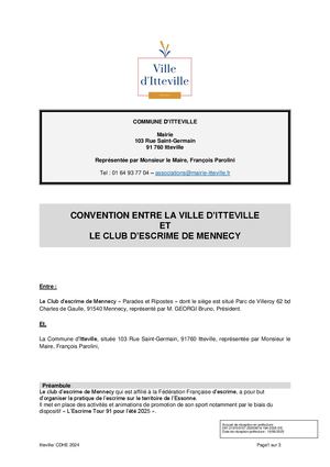 AR DEL 194 2025 Annexe LES ESTIVALES 2025 Club Escrime Mennecy Convention