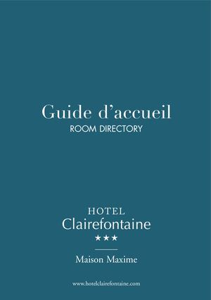 Room Directory Clairefontaine