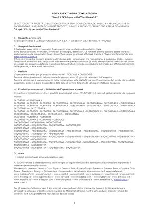 Regolamento Promo Passa Ad Lg Tv