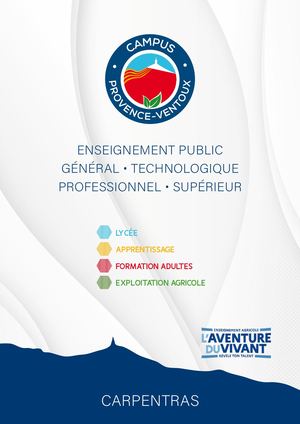 Plaquette Campus Provence Ventoux 2025