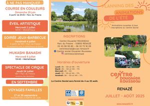 Planning animations de l'été