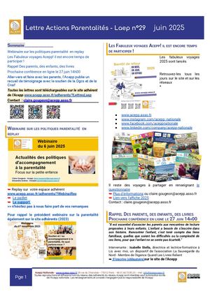 Lettre Parentalité Laep 29
