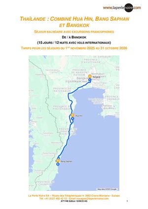 Combiné Hua Hin, Bang Saphan Et Bangkok