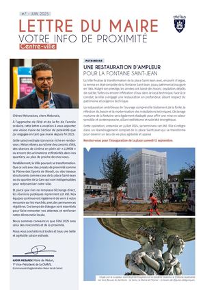LETTRE DU MAIRE #7 CENTRE-VILLE
