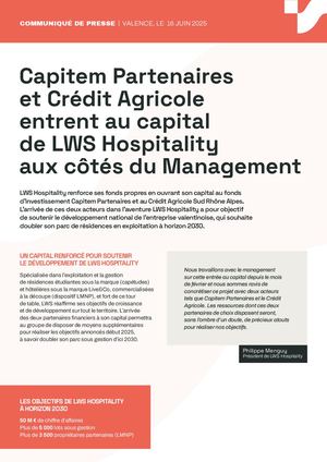 Lws Hospitality CP Entrée au capital - 16062025