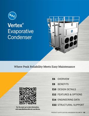 BAC's Vertex® Evaporative Condenser Product Catalog