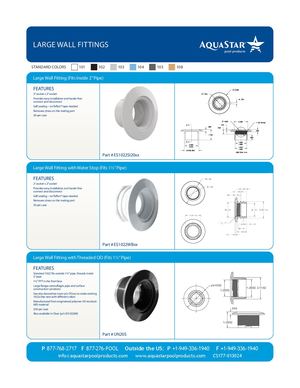 ES1022SI20xx - Large Wall Fitting (Fits Inside 2'' Pipe).
